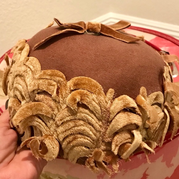 Brown unique wool vintage hat. - Picture 4 of 6